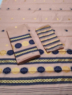 VARCREATION Woven Mekhela Chador Pure Cotton Saree(Multicolor)