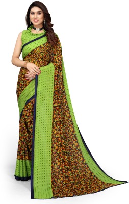 Priyashi Printed, Digital Print Bollywood Georgette Saree(Light Green)