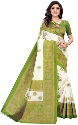 Saadhvi Woven Banarasi Art Silk Saree(Green)