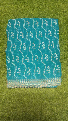 Pranjal Printed Daily Wear Georgette Saree(Light Blue)