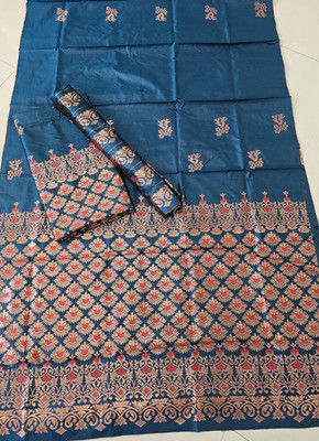 VRAJ CREATION Woven Mekhela Chador Pure Silk Saree(Multicolor)