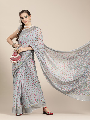Divastri Self Design Bollywood Georgette Saree(Grey)