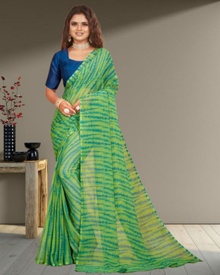 Jayu Digital Print Bollywood Georgette Saree(Green)