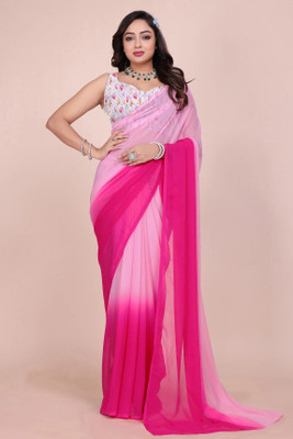 Falessa Ombre Bollywood Georgette Saree(Pink)