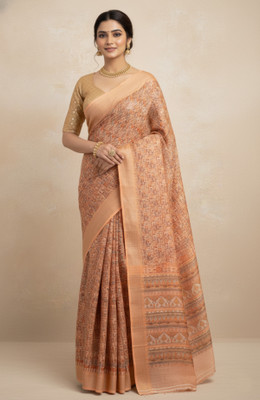 KalaKatha Digital Print Bollywood Cotton Silk Saree(Pink)