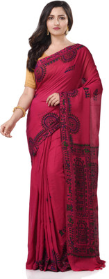 TANTLOOM Printed Handloom Handloom Pure Cotton Saree(Pink)