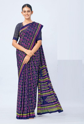 Panchvati NX Printed Bollywood Crepe Saree(Multicolor)