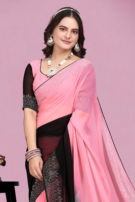 meaven tex Embellished Bollywood Georgette Saree(Multicolor)