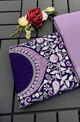 Ethina Fashion Embellished Bollywood Chiffon Saree(Purple)