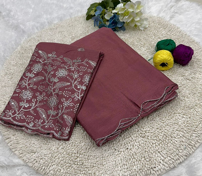 Julee Solid/Plain Bollywood Chiffon Saree(Multicolor)