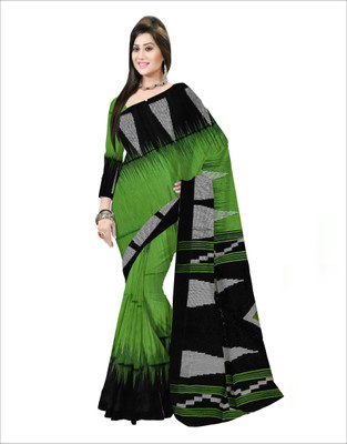 Pradip Fabrics Self Design Daily Wear Cotton Blend Saree(Light Green)