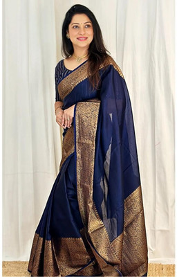 Miss Beelee Self Design Banarasi Jacquard Saree(Maroon)