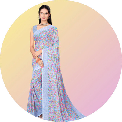 STYLEVEDA Printed Bollywood Georgette Saree(Multicolor)