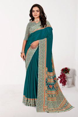 Vimla Printed Bollywood Crepe Saree(Multicolor)