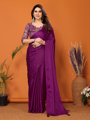 Vedant Vastram Self Design Bollywood Polyester Saree(Magenta)