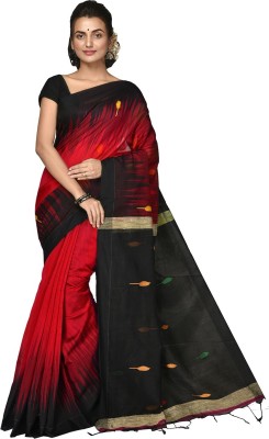 crochetin Woven Handloom Handloom Cotton Silk Saree(Multicolor)