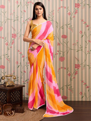 Clemira Embellished Bollywood Georgette Saree(Multicolor)