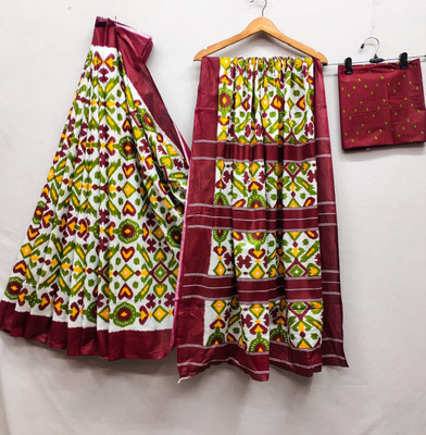 ARSH ENTERPRISE Printed Handloom Pure Cotton Saree(Multicolor)