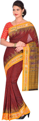handloom paridhaan Self Design Bollywood Pure Cotton Saree(Maroon)