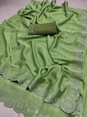 Sareez House Self Design Bollywood Art Silk Saree(Green)
