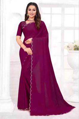 Bhagwati Dyed Bollywood Georgette Saree(Purple)