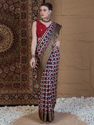 Tasrika Printed Chinnalapattu Viscose Rayon Saree(Beige)