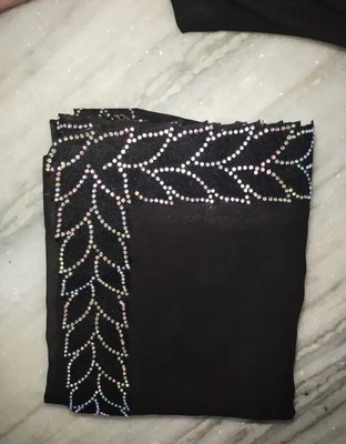 Sayal Creation Self Design Bollywood Georgette Saree(Black)