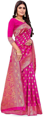 MAA TEXTILES Woven, Self Design Bollywood Jacquard Saree(Multicolor)