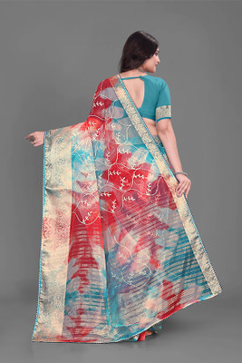Aarunika SBT Solid/Plain Bollywood Organza Saree(Maroon)