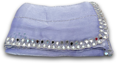 SAVEJ TRADER Embellished, Self Design Assam Silk Jimmy choo Saree(Purple)