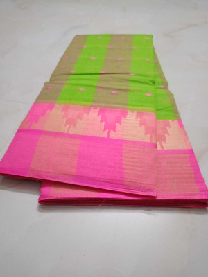 Reba saree center Self Design Tant Pure Cotton Saree(Pink)