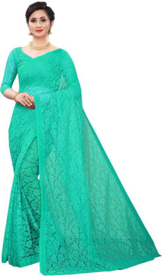 Suali Self Design Jamdani Cotton Blend Saree(Blue)
