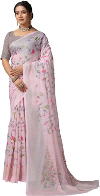 Virendra Textiles Printed Bollywood Chiffon Saree(Pink)