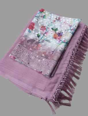 Vijayhanuman Solid/Plain Daily Wear Georgette Saree(Pack of 2, Pink)