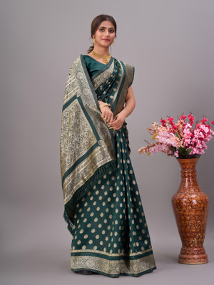 nirmal creation Self Design Banarasi Jacquard Saree(Multicolor)