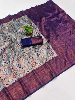 Gajal Self Design Kanjivaram Art Silk, Pure Silk Saree(Grey)