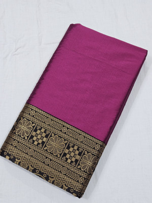 anfashion Solid/Plain Sambalpuri Silk Blend Saree(Pink)
