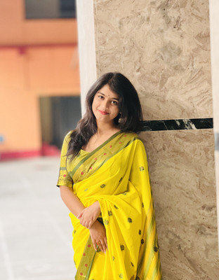 Divastri Embellished Mysore Silk Blend Saree(Light Green)