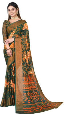 Vedant Vastram Printed Bollywood Chiffon Saree(Orange)