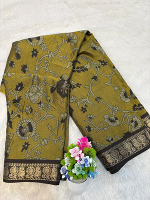 Ghan Sals Printed Bollywood Cotton Blend Saree(Mustard)