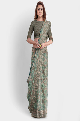 PRIDE SALES Woven Bollywood Silk Blend Saree(Light Green)