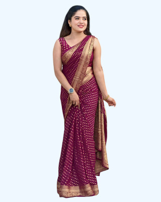 Apnisha Woven Banarasi Pure Silk Saree(Maroon)