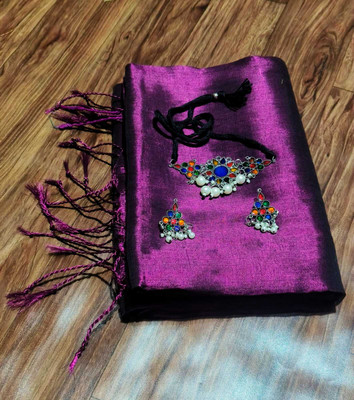 cloud vastra Solid/Plain Bollywood Pure Cotton Saree(Pack of 2, Multicolor)