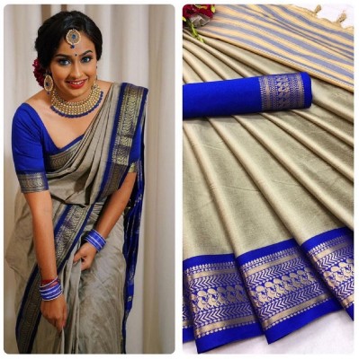 mishihouse Woven Banarasi Jacquard Saree(Multicolor)