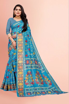 Vimla Printed Daily Wear Cotton Silk Saree(Light Blue)