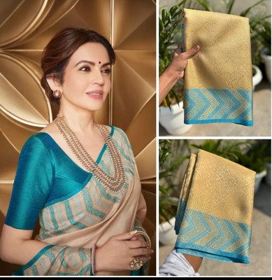 Dujjana Silk Saree Woven Banarasi Tissue Saree(Light Blue)