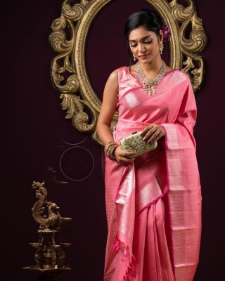 Marziyaa Woven Banarasi Jacquard Saree(Pink)