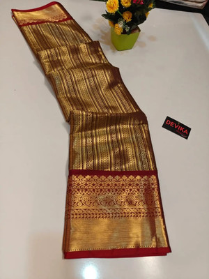 DUJJANA SILK EMPORIUM Woven Banarasi Muslin, Art Silk Saree(Maroon)