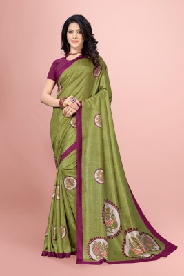 Vimla Printed Daily Wear Art Silk Saree(Green)