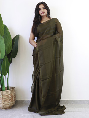 Sareemall Printed Bollywood Georgette Saree(Dark Green)
